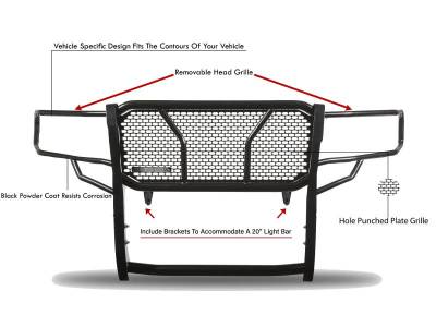 Black Horse Off Road - RUGGED HD Grille Guard-Black-2019-2025 Ram 1500|Black Horse Off Road - Image 33