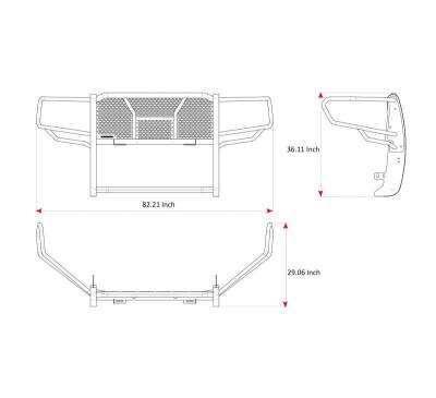 Black Horse Off Road - RUGGED HD Grille Guard-Black-2019-2025 Ram 1500|Black Horse Off Road - Image 34