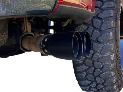 Black Horse Off Road - Muffler Tip-Matte Black-2008-2024 Ford F-250 Super Duty/2008-2024 Ford F-350 Super Duty/2008-2024 Ford F-450 Super Duty/2011-2024 Ford F-250 Super Duty/2011-2024 Ford F-350 Super Duty/2011-2024 Ford F-450 Super Duty|Black Horse Off Road - Image 3