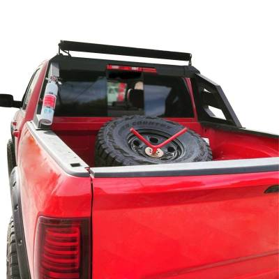 ARMOUR Roll Bar With 40" LED Light Bar-Matte Black-Silverado and Sierra F-150/Tundra/Ram 1500|Black Horse Off Road