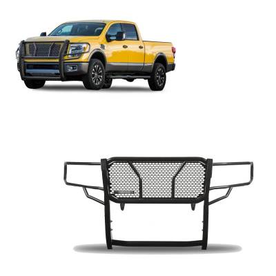 RUGGED HD Grille Guard-Black-2017-2024 Nissan Titan XD|Black Horse Off Road