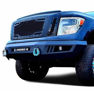 Black Horse Off Road - ARMOUR Heavy Duty Front Bumper Kit-Matte Black-2016-2024 Nissan Titan XD|Black Horse Off Road - Image 11