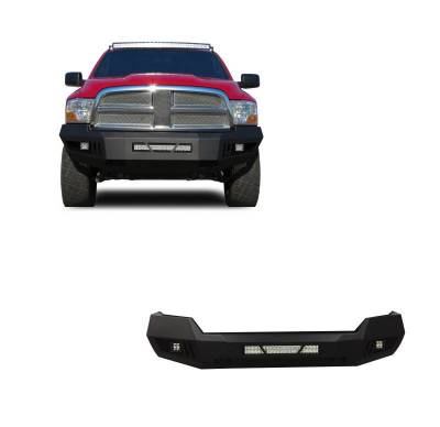 ARMOUR Heavy Duty Front Bumper Kit-Matte Black-2009-2010 Dodge Ram 1500/2011-2012 Ram 1500|Black Horse Off Road