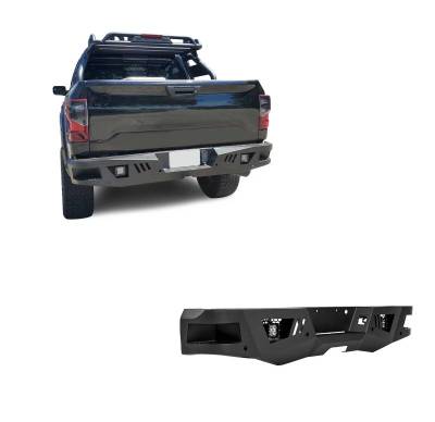 ARMOUR Heavy Duty Rear Bumper Kit-Matte Black-2016-2024 Nissan Titan XD|Black Horse Off Road