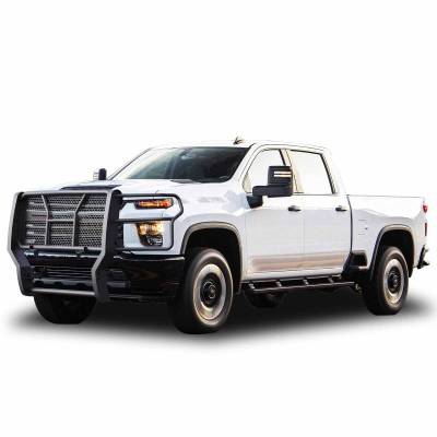 RUGGED HD Grille Guard-Black-Silverado 3500 HD/Silverado 2500 HD|Black Horse Off Road