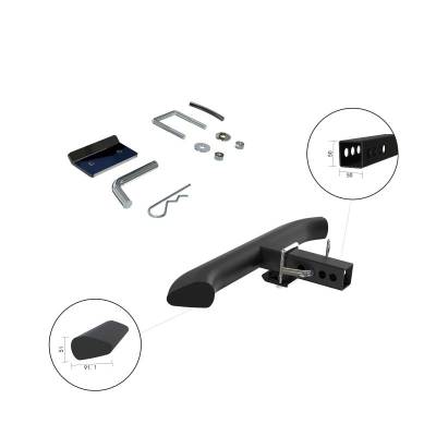 Rear Hitch Step-Black-Universal|Black Horse Off Road