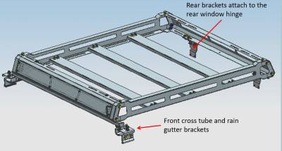 Black Horse Off Road - TRAVELER Roof Ladder Rack-Black-2018-2024 Jeep Wrangler|Black Horse Off Road - Image 5