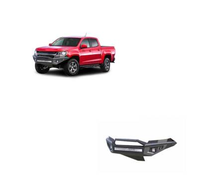 ARMOUR II Heavy Duty Front Bumper Kit-Matte Black-2015-2022 Chevrolet Colorado|Black Horse Off Road