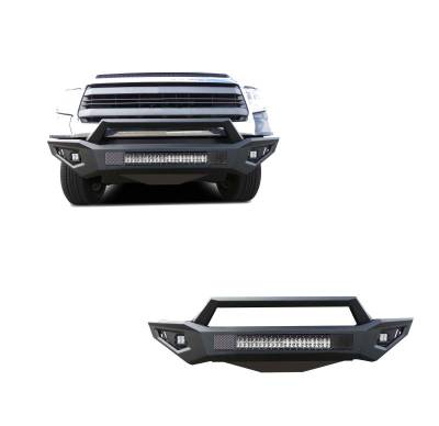 ARMOUR II Heavy Duty Front Bumper Kit-Matte Black-2014-2021 Toyota Tundra|Black Horse Off Road