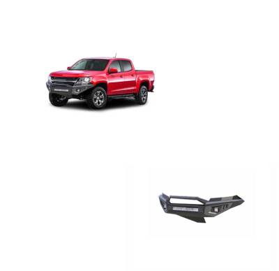 ARMOUR II Heavy Duty Front Bumper Kit-Matte Black-2015-2022 Chevrolet Colorado|Black Horse Off Road