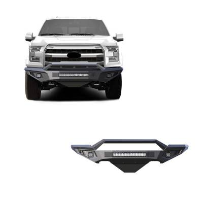 ARMOUR II Heavy Duty Front Bumper Kit-Matte Black-2015-2017 Ford F-150|Black Horse Off Road