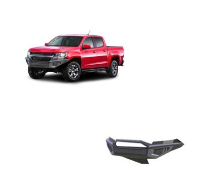 ARMOUR II Heavy Duty Front Bumper-Matte Black-2015-2022 Chevrolet Colorado|Black Horse Off Road