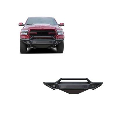 ARMOUR II Heavy Duty Front Bumper-Matte Black-2013-2018 Ram 1500/2019-2024 Ram 1500 Classic|Black Horse Off Road