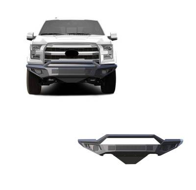 ARMOUR II Heavy Duty Front Bumper-Matte Black-2015-2017 Ford F-150|Black Horse Off Road