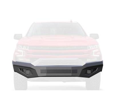 Black Horse Off Road - ARMOUR II Heavy Duty Front Bumper-Bumper Only-Matte Black-2019-2021 Chevrolet Silverado 1500|Black Horse Off Road - Image 3
