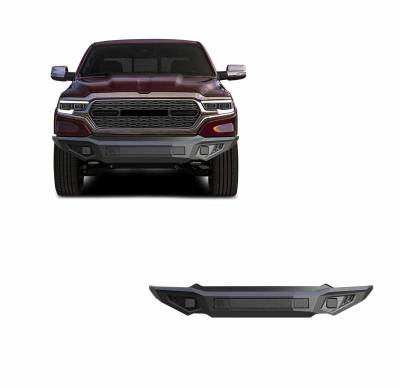 ARMOUR II Heavy Duty Front Bumper-Bumper Only-Matte Black-2013-2018 Ram 1500/2019-2024 Ram 1500 Classic|Black Horse Off Road