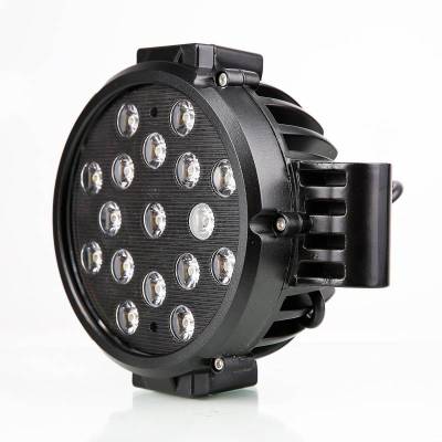 Black Horse Off Road - Grille Guard With Set of 7.0" Black Trim Rings LED Flood Lights-Black-2005-2015 Toyota Tacoma|Black Horse Off Road - Image 9