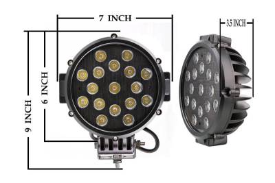Black Horse Off Road - Grille Guard With Set of 7.0" Black Trim Rings LED Flood Lights-Black-2010-2024 Toyota 4Runner|Black Horse Off Road - Image 4