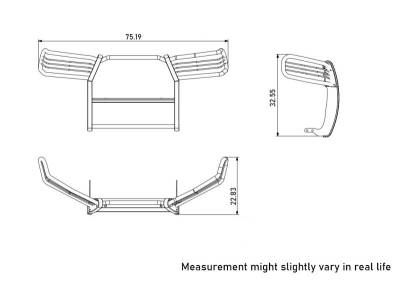 Black Horse Off Road - Grille Guard With Set of 7.0" Black Trim Rings LED Flood Lights-Black-2010-2024 Toyota 4Runner|Black Horse Off Road - Image 5