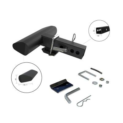 Rear Hitch Step-Black-Universal|Black Horse Off Road