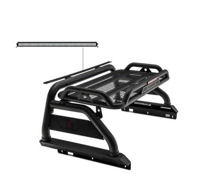 ATLAS Roll Bar Ladder Rack With 40&quot; LED Light Bar-Black-2005-2024 Toyota Tacoma|Black Horse Off Road