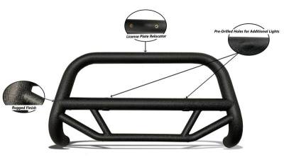 Black Horse Off Road - MAX T Bull Bar-Textured Black-2021-2024 Ford Bronco Sport|Black Horse Off Road - Image 3