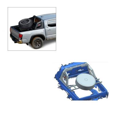 Stark Tire Carrier-Black-Tacoma/Colorado/Canyon/Ranger/Frontier/Gladiator|Black Horse Off Road