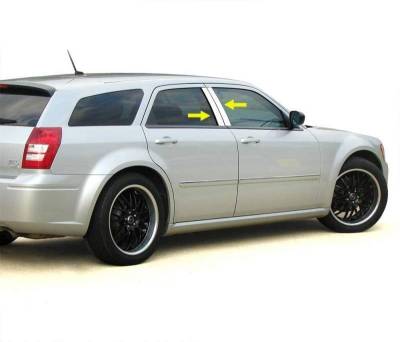 Pillar Post Trims-Chrome-2005-2008 Dodge Magnum|Black Horse Off Road