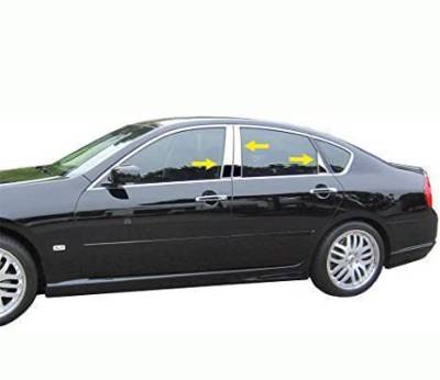 Pillar Post Trims-Chrome-2003-2005 Infiniti M|Black Horse Off Road