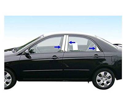 Black Horse Off Road - Pillar Post Trims-Chrome-2005-2009 Kia Spectra|Black Horse Off Road - Image 2