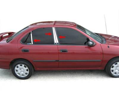 Black Horse Off Road - Pillar Post Trims-Chrome-2000-2006 Nissan Sentra|Black Horse Off Road - Image 2