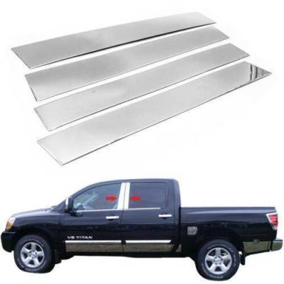 Black Horse Off Road - Pillar Post Trims-Chrome-2004-2015 Nissan Titan|Black Horse Off Road - Image 2
