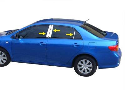 Black Horse Off Road - Pillar Post Trims-Chrome-2009-2013 Toyota Corolla|Black Horse Off Road - Image 4