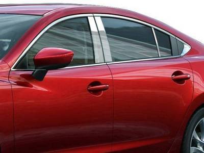 Pillar Post Trims-Chrome-2014-2016 Mazda 3|Black Horse Off Road