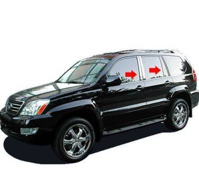 Pillar Post Trims-Chrome-2003-2009 Lexus GX|Black Horse Off Road