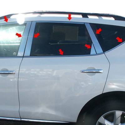 Black Horse Off Road - Pillar Post Trims-Chrome-2009-2014 Nissan Murano|Black Horse Off Road - Image 3