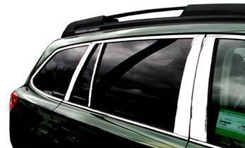 Pillar Post Trims-Chrome-2010-2014 Subaru Outback|Black Horse Off Road