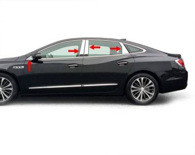 Black Horse Off Road - Pillar Post Trims-Chrome-2005-2009 Buick Lacrosse|Black Horse Off Road - Image 2
