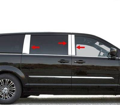 Black Horse Off Road - Pillar Post Trims-Chrome-2008-2016 Chrysler Town & Country/2008-2016 Dodge Grand Caravan/2009-2014 Volkswagen Routan|Black Horse Off Road - Image 2