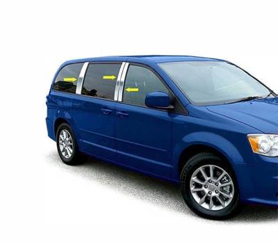 Black Horse Off Road - Pillar Post Trims-Chrome-2008-2016 Chrysler Town & Country/2008-2016 Dodge Grand Caravan/2009-2014 Volkswagen Routan|Black Horse Off Road - Image 6