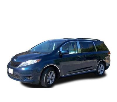 Pillar Post Trims-Chrome-2011-2016 Toyota Sienna|Black Horse Off Road