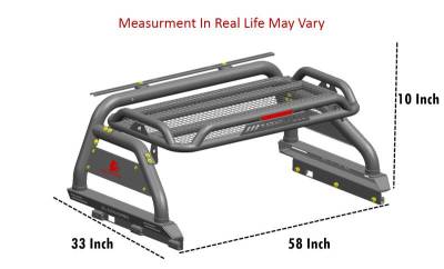 Black Horse Off Road - ATLAS Roll Bar Ladder Rack-Black-2022-2023 Nissan Frontier|Black Horse Off Road - Image 17