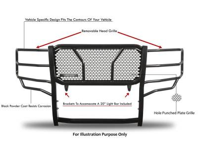 Black Horse Off Road - RUGGED HD Grille Guard-Black-2021-2024 Ford F-150|Black Horse Off Road - Image 13