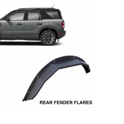 Fender Flares-Black-2021-2024 Ford Bronco|Black Horse Off Road