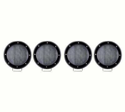 Black Horse Off Road - ATLAS Roll Bar Ladder Rack With 2 Set of 5.3".Black Trim Rings LED Flood Lights-Black-2005-2021 Nissan Frontier|Black Horse Off Road - Image 4