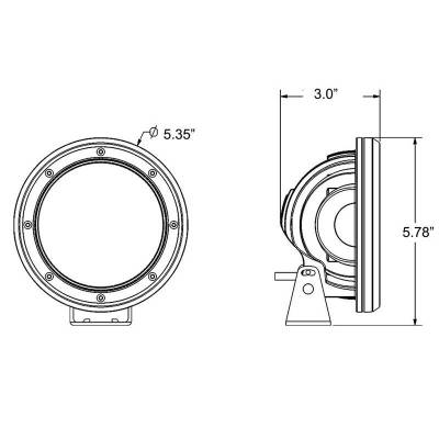 Black Horse Off Road - A Bar With Set of 5.3".Black Trim Rings LED Flood Lights-Stainless Steel-2007-2012 Hyundai Santa Fe|Black Horse Off Road - Image 20