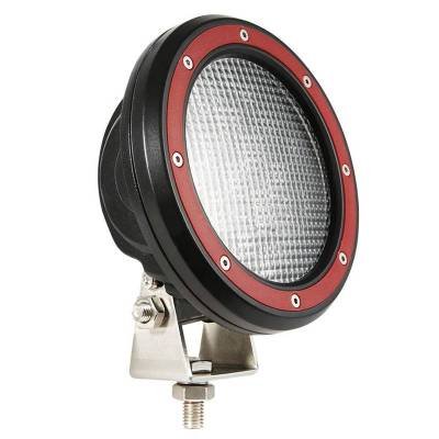 Black Horse Off Road - A Bar With Set of 5.3" Red Trim Rings LED Flood Lights-Black-2003-2014 Mitsubishi Endeavor|Black Horse Off Road - Image 5