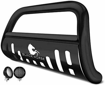 Black Horse Off Road - Bull Bar With Set of 5.3".Black Trim Rings LED Flood Lights-Black-2015-2025 Ford Transit-150|Black Horse Off Road - Image 12