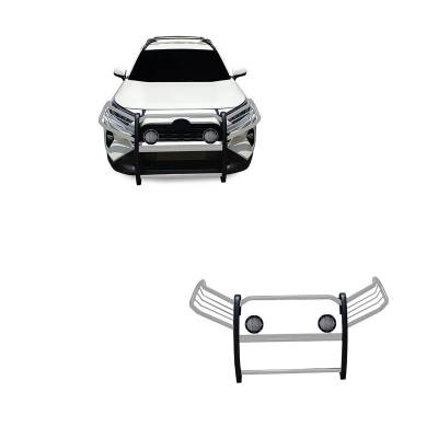 Black Horse Off Road - Grille Guard With Set of 5.3".Black Trim Rings LED Flood Lights-Stainless Steel-2019-2024 Toyota RAV4|Black Horse Off Road - Image 2