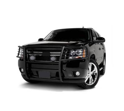 Black Horse Off Road - Grille Guard With Set of 5.3".Black Trim Rings LED Flood Lights-Black-Avalanche/Suburban 1500/Tahoe|Black Horse Off Road - Image 18